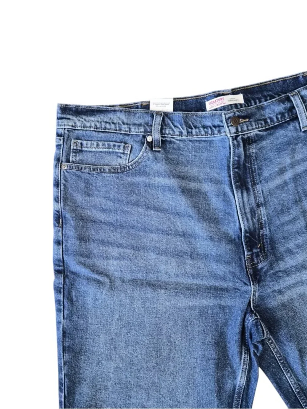 Levi Strauss Signature Men's Classic Comfort Denim Shorts 44 Blue Flex Relaxed